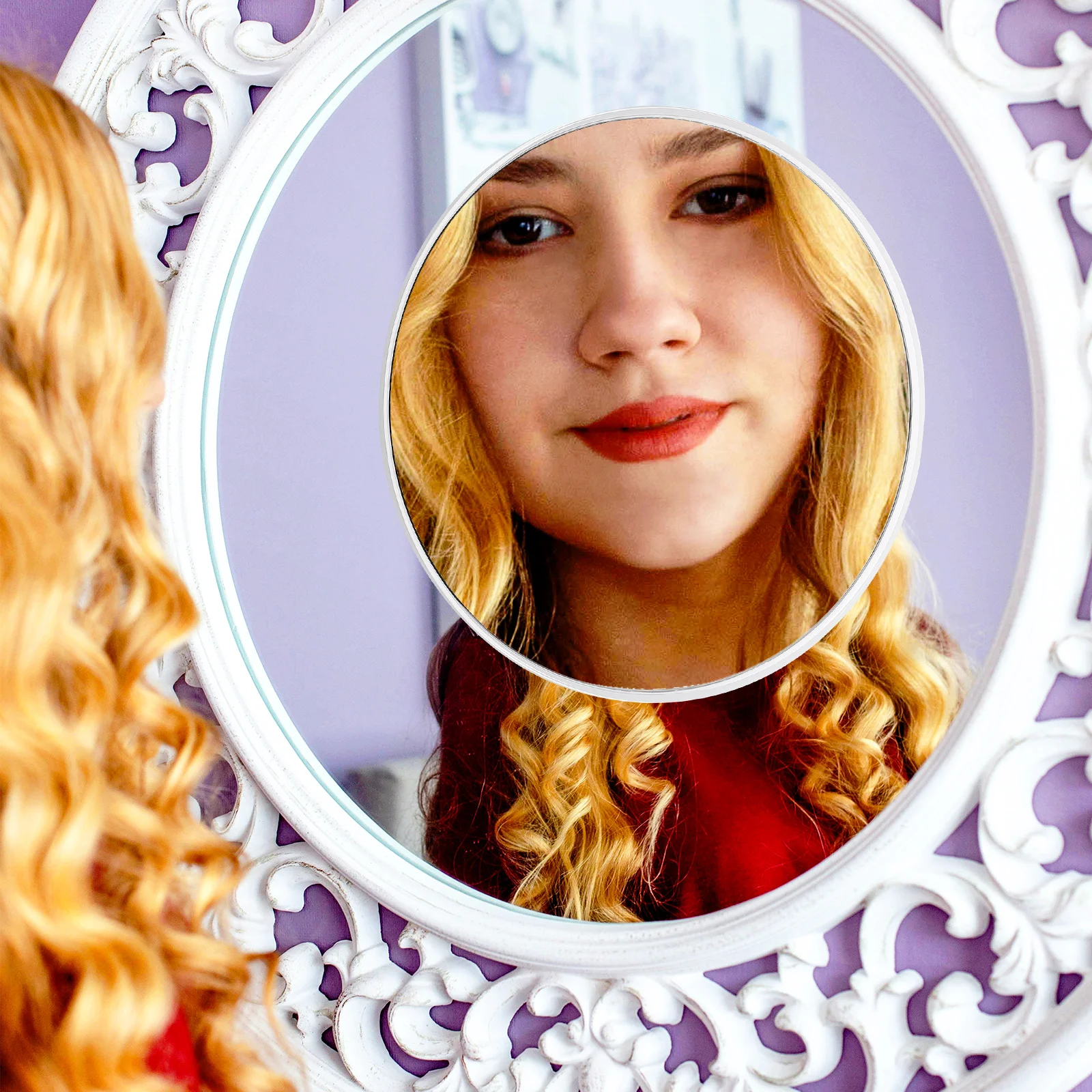 

Makeup Suction Cup Magnifying Glass Magnifier Mirror Desktop with Woman Vanity Mirrors
