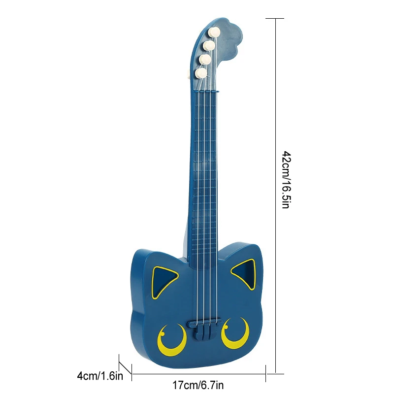 Simulazione di chitarra per bambini Baby Ukri beginners Instruments adorabile regalo di compleanno a forma di gatto