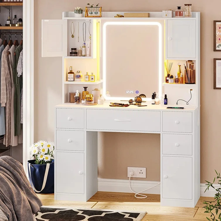Wholesale New Kids Bedroom Furniture Panel Wood Vanity Dresser Set Includes Tocador for Boys' Dressing for Apartmentspromote sal