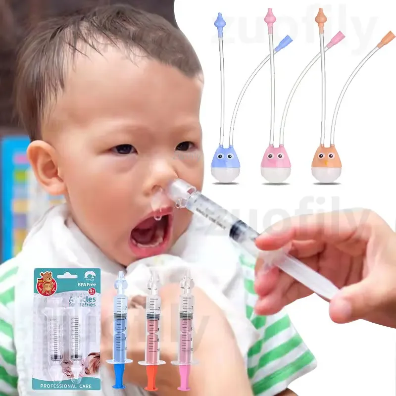 1/2PCS/Set Infant Nasal Aspirator Suction Snot Nose Cleaning Tool Needle Tube Nasal Aspirator Baby Care Nasal Aspirator Cleaner