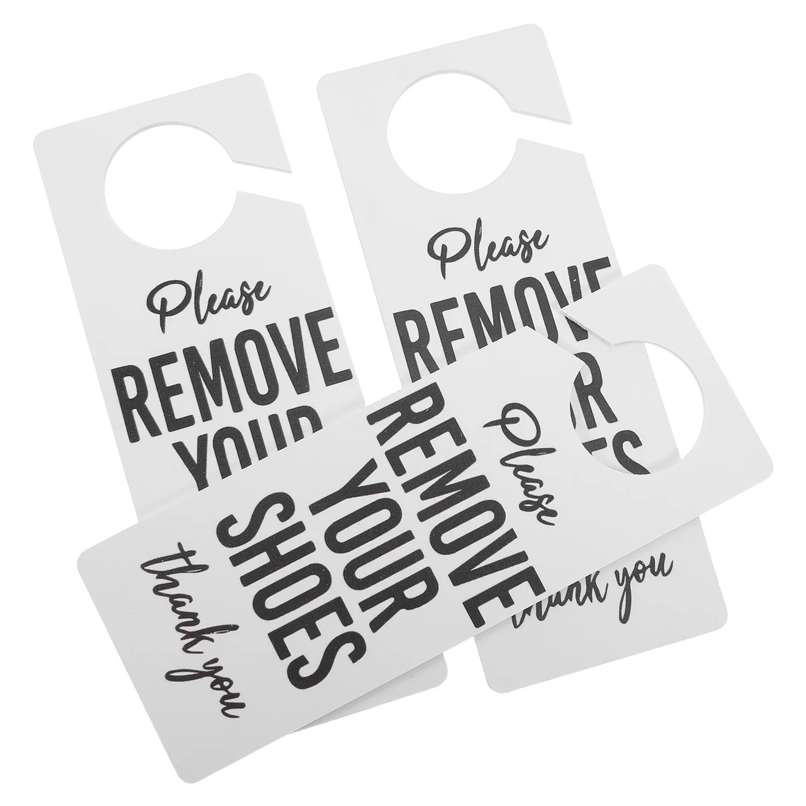 

3pcs Funny Off Door Hanger Pvc Plaque Remove Your Shoes Sign For Home Office Entryway Decorative Hanging Door Knob Reminder Keep