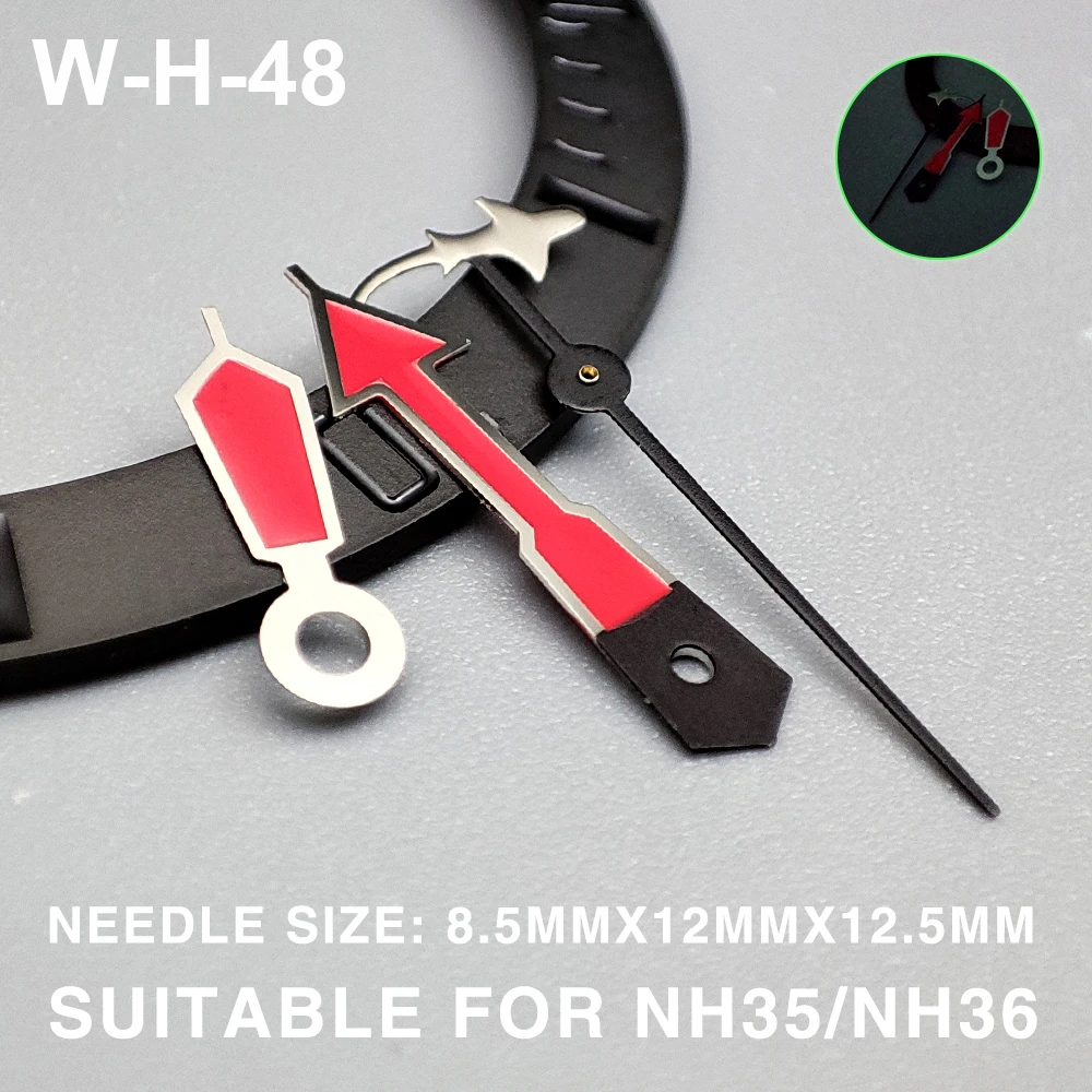 Green Luminous Watch Hands Pointer For NH36/NH35 Automatic Movement Modified 3Pin Needles Watches Accessories