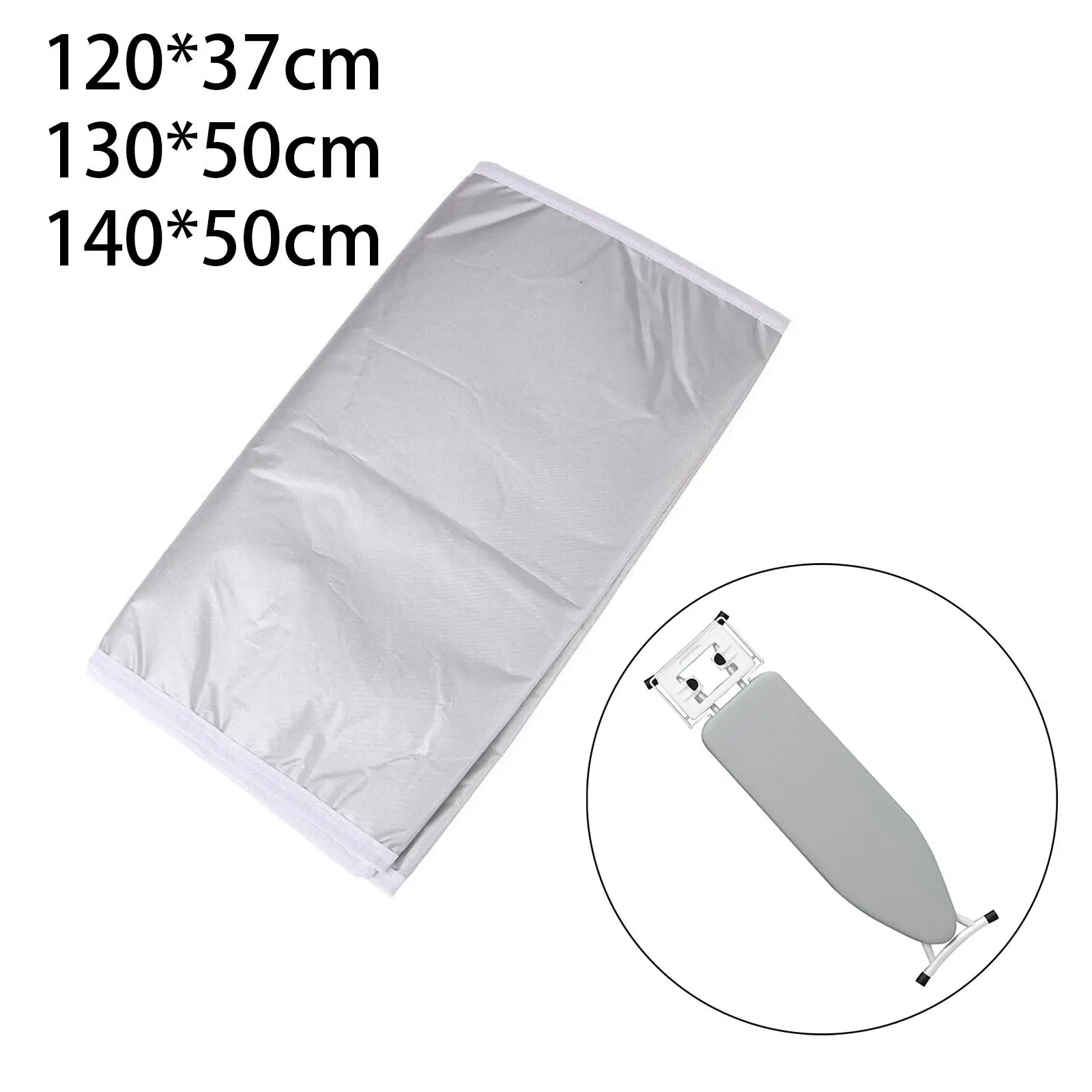 Ironing Table Cover Protector Ironing Cover Elastic Edge Heat Insulation Metallic Coating Smooth Professional Iron Pad Cover