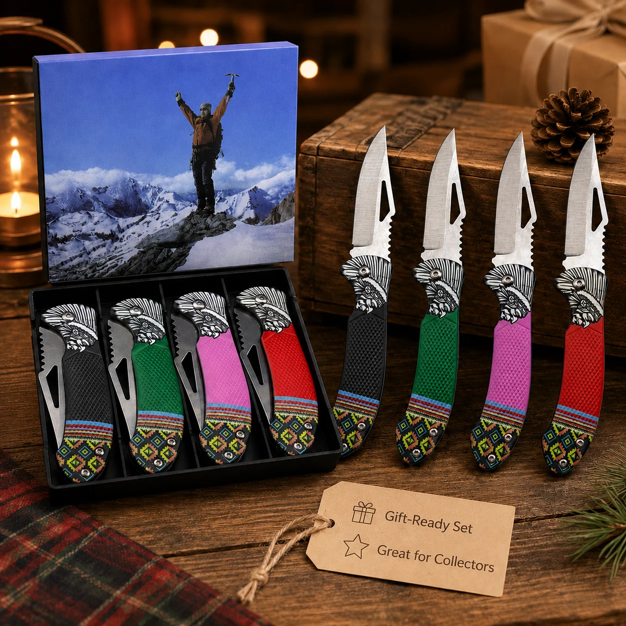 Ensemble de 4 couteaux pliants - Camping Cooking Knife Set avis et prix