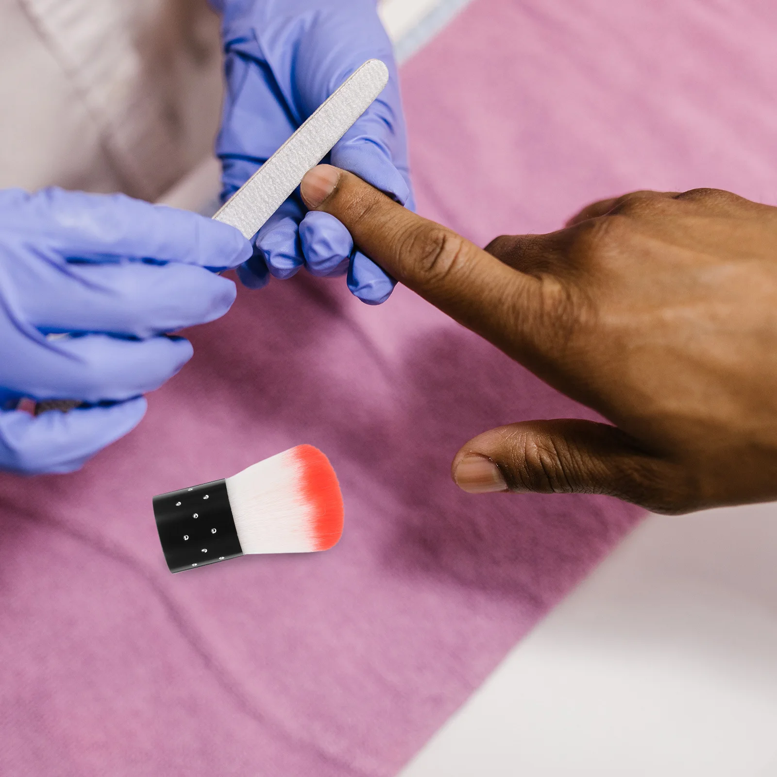 

2Pcs Premium Material Nail Brush Set Safe Sturdy Durable for Nail Decorations Easy to Apply Dip Powder Accessories