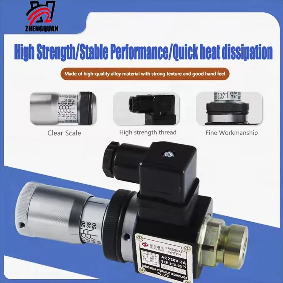 

JCS-02 Series Pressure Relay High Pressure Oil Pressure Sensor Hydraulic System Pressure Switch Control Valve Manufacturer Sales