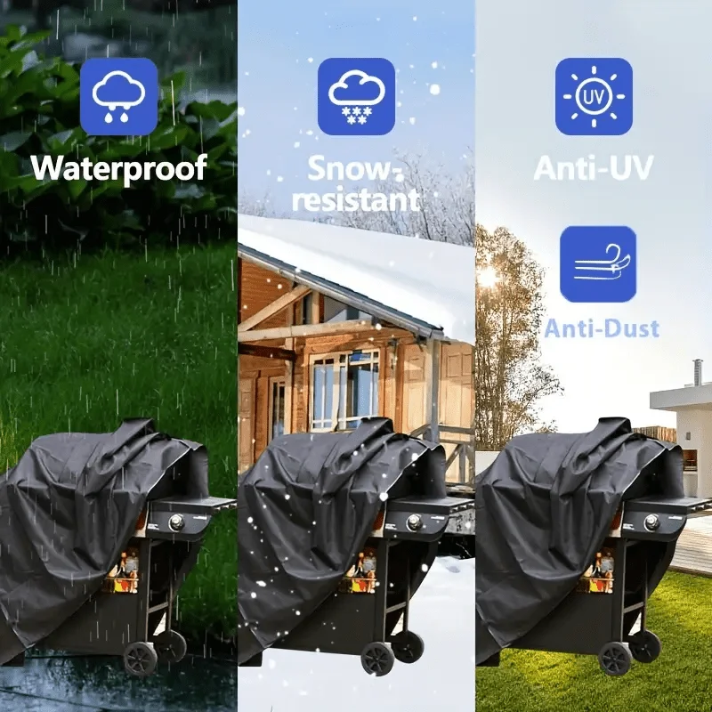Heavy‑Duty Charcoal Kettle Grill Cover, Outdoor BBQ Smoker Cover Compatible for Weber Kettle Grills view 4
