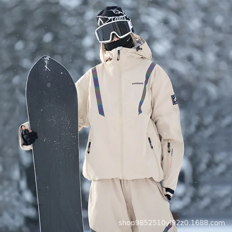 

New Couple's Winter Ski Suit Women's Winter Double Board Windproof Waterproof Warm Ski Top Men's Outdoor Loose Sports Ski Jacket