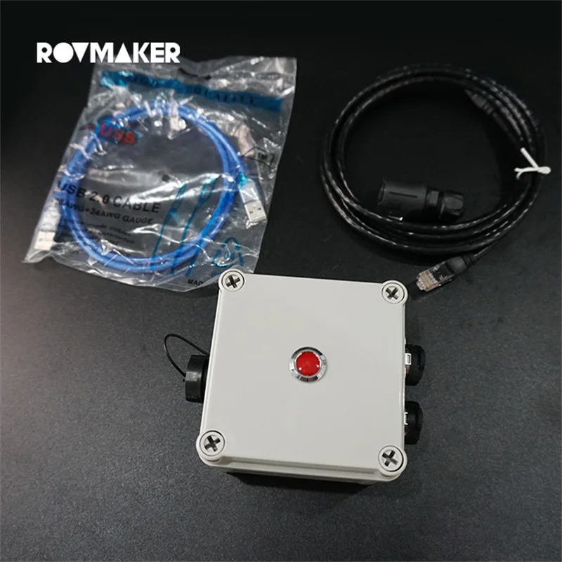 Caixa de interface ROV-Tether de Power Carrier, comunicação para estação base terrestre Openrov, Ethernet USB, veículo operado remotamente