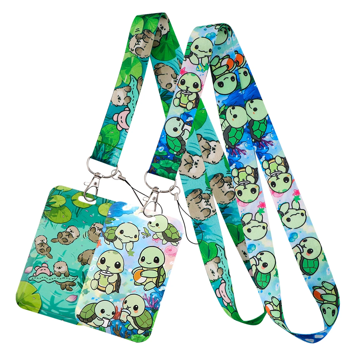 الحيوانات قضاعة الحبل الرقبة حزام المفاتيح لطيف السلحفاة غطاء بطاقة شارة حامل الهاتف المحمول شنق حبل كيرينغ اكسسوارات الهدايا #1