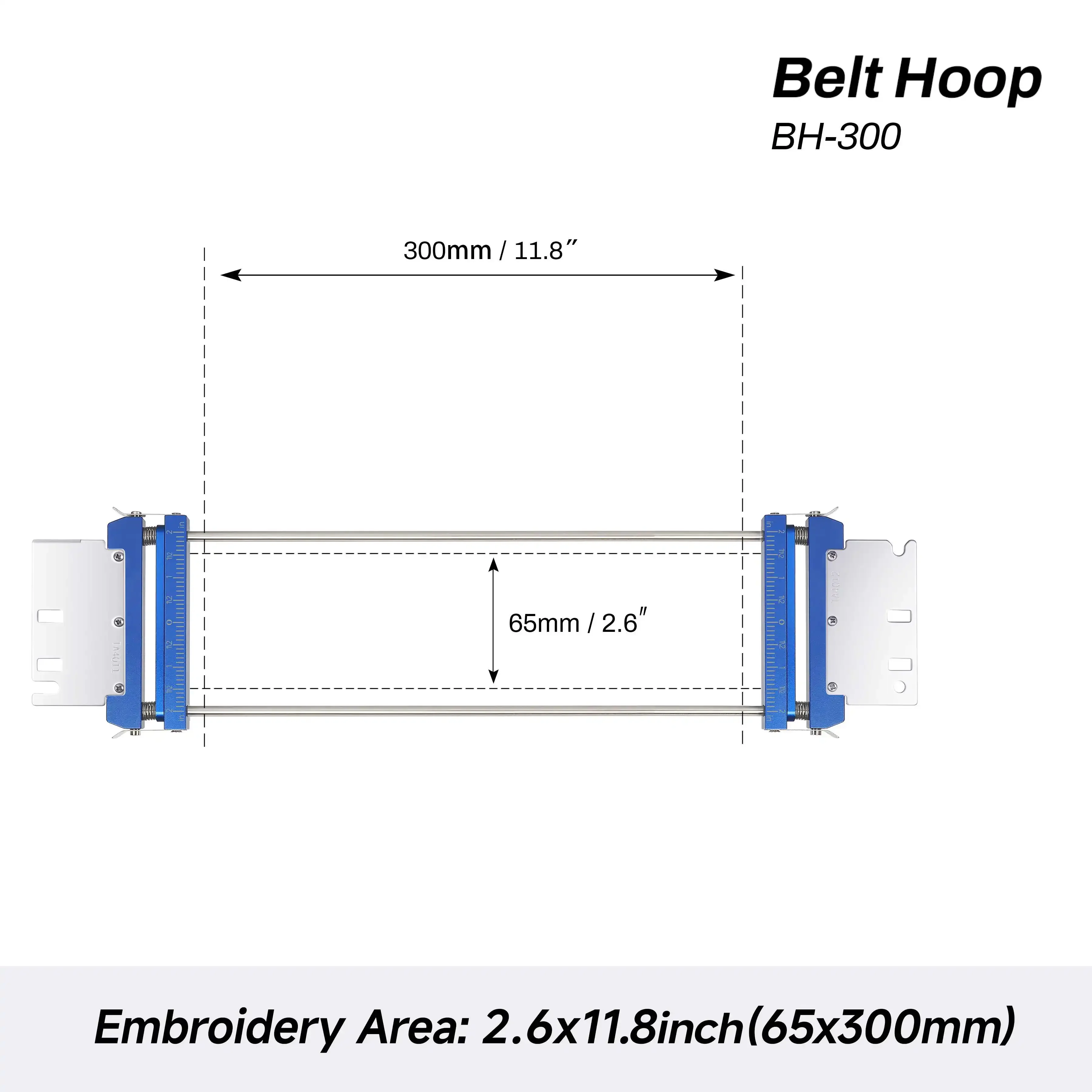 Belt Embroidery Hoop for Brother PR1X  PR650 PR680W PR1000 PR1050X PR1060, Metal Frame for Karate Belts, Pet Collars, Sashes