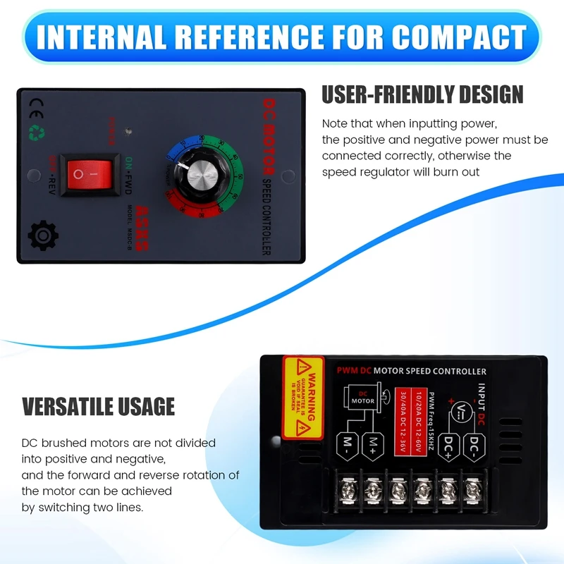 AC62-ブラシ付き DC モータースピードコントローラレギュレータ PWM DC 12V 24V 36V 775 795 ギアモーター電気部品