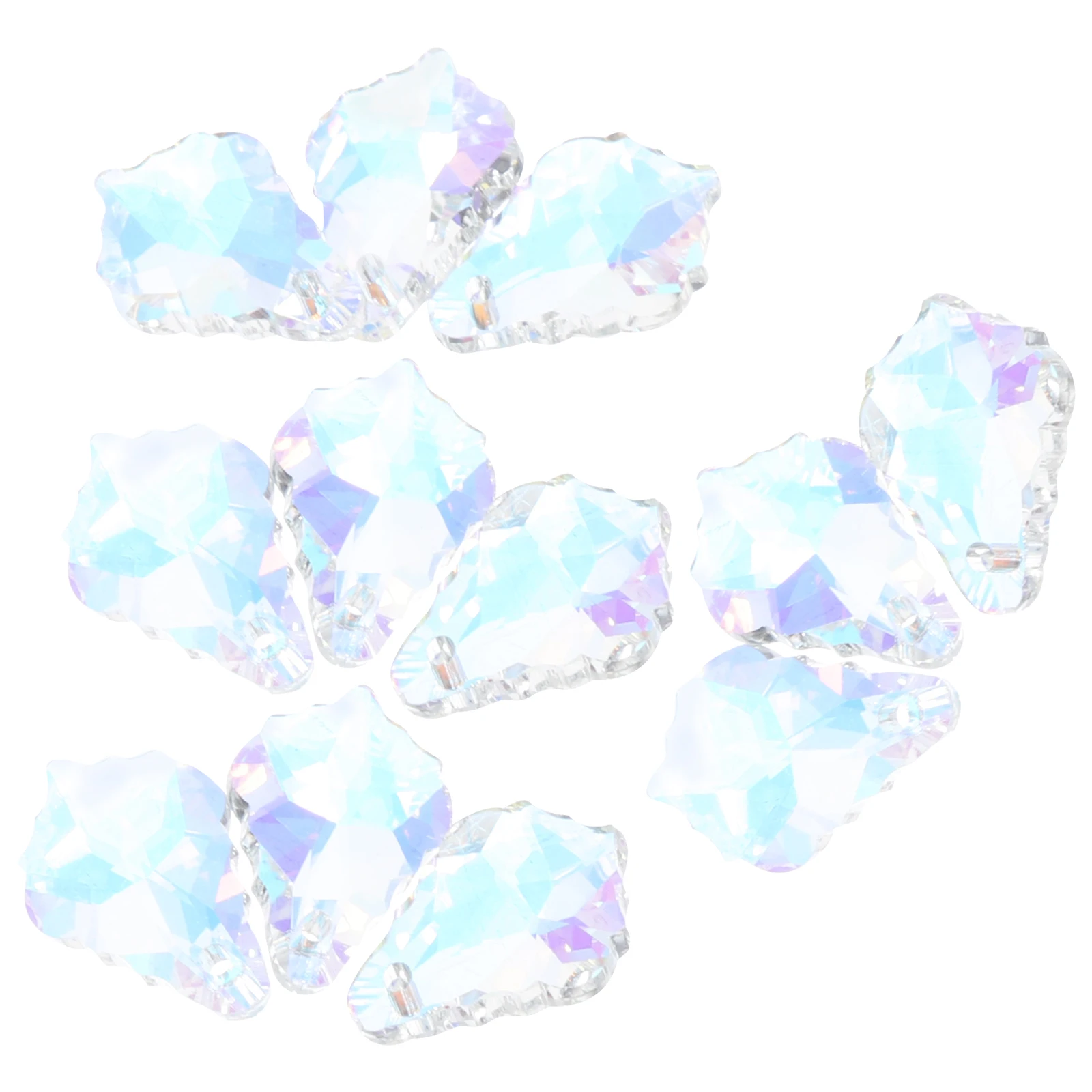 

12pcs Crystal Maple Leaf Pendants Premium Hanging Ornaments For Chandeliers Windows Garden Christmas Trees Diy Decor Prisms