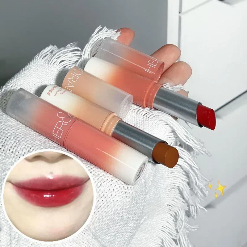 Heallor Mirror Water Jelly Lipstick Makeup Moisturizing Waterproof Clear Sexy Red Solid Lip Gloss Glass Tea Red Lip Glaze Tint C