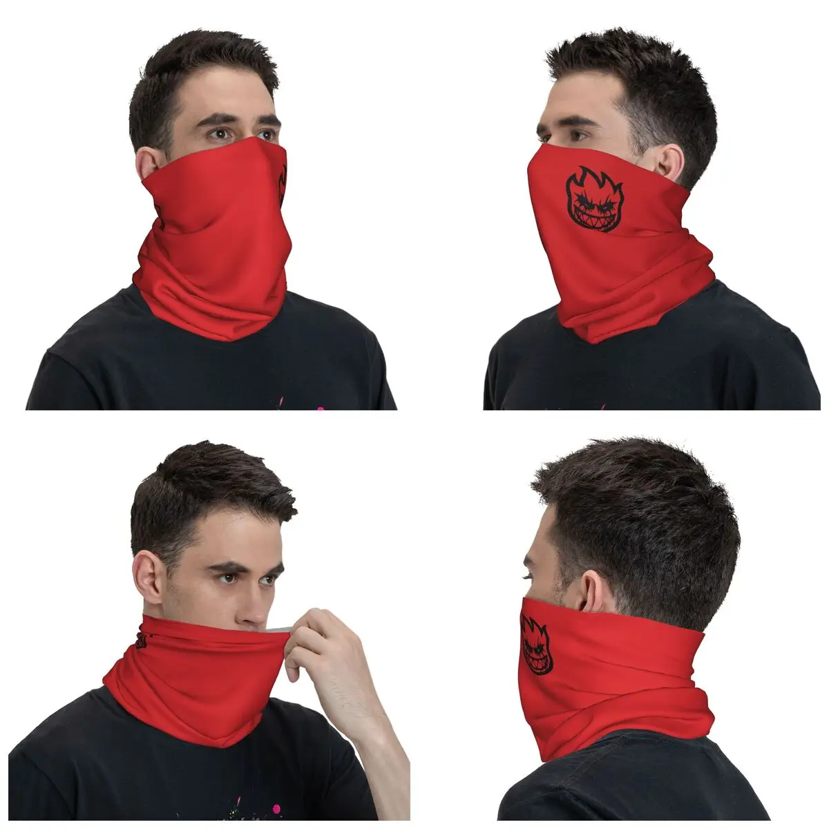 Rock Band Punk Bandana Neck Cover Printed Spit Fires Skateboards Wrap Scarf Multifunctional Headwear Riding Unisex All Season