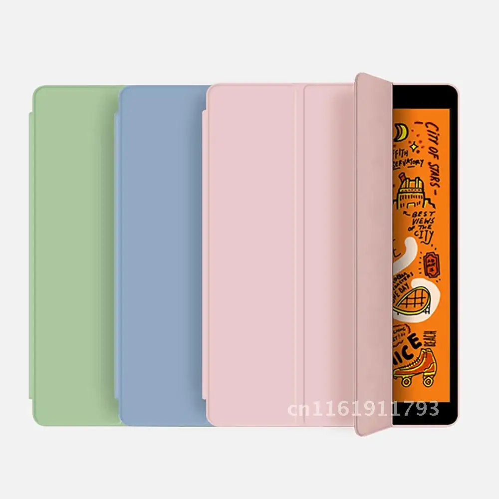 

Silicone Soft Back Slim Pu Smart Cover With Pencil Holder case For iPad 9.7 2017 2018 Auto Sleep wake model A1822 A1954