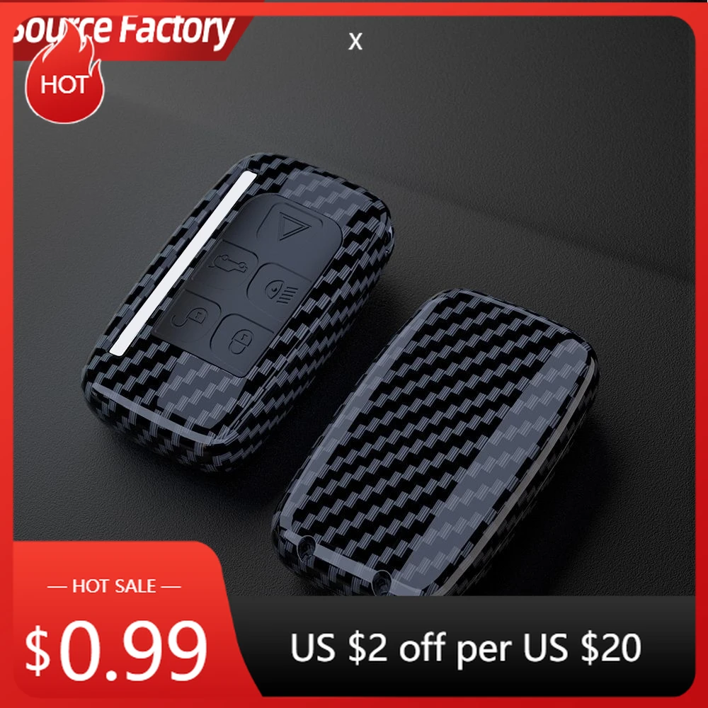 

Автомобильные наклейки из углеродного волокна, чехол для ключей от машины, чехол для дистанционного управления, держатель для Land Rover Range Rover Sport Evoque Freelander