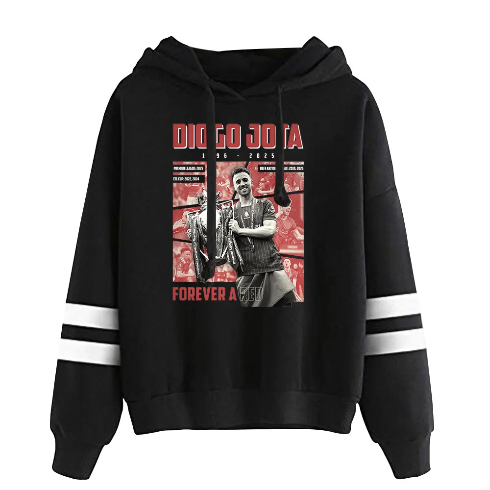 سترة Diogo Jota RIP 1996–2025 Tribute Hoodie – بلوفر بدون جيوب للجنسين بأكمام متوازية للأبد سترة بقلنسوة Red Angel #1