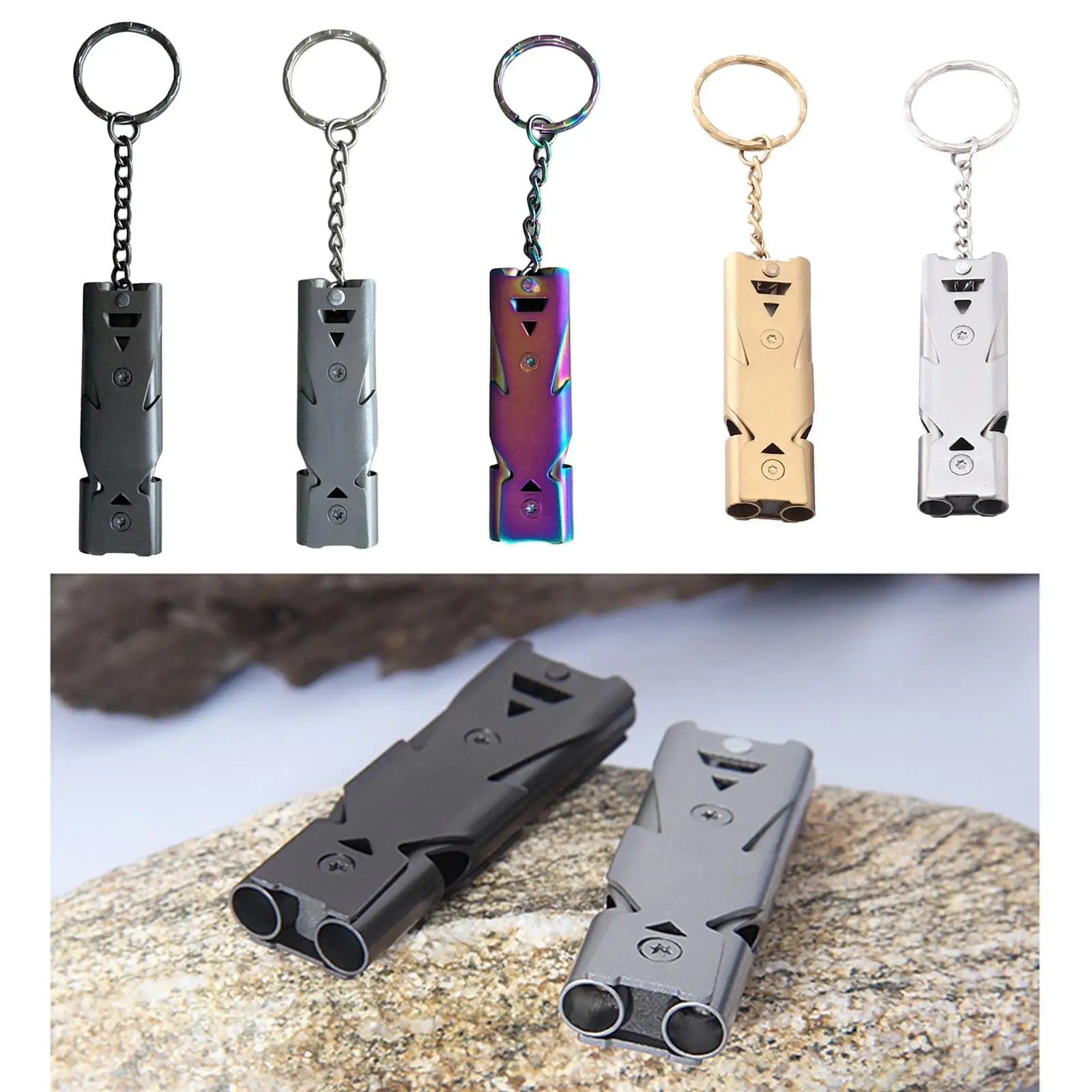 Outdoor Emergency s, Survival with Keychain, for Camping Hiking or Any Outdoor Activities, Easy to Loud