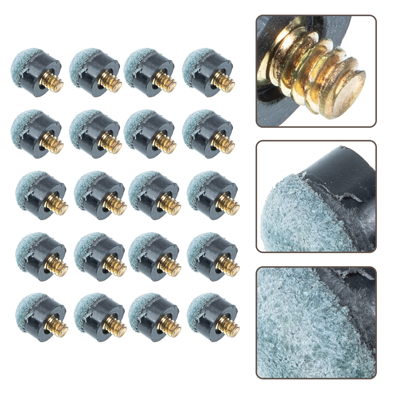 

20 pcs Replacement Screw Stick Lightweight Portable Durable For Billiard Accessories Supplies Necessity Cue Tip