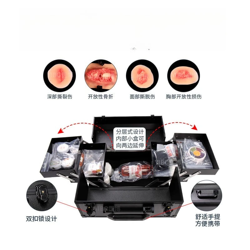 

Injury presentation equipment, combat trauma injury simulation set