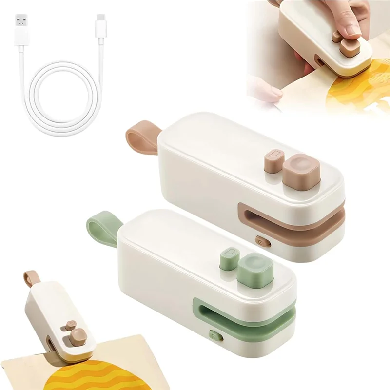 A74G-휴대용 미니 백 실러 및 커터 USB 충전식 핸드헬드 칩 백 실러 식품 보관, 간식 및 사탕용