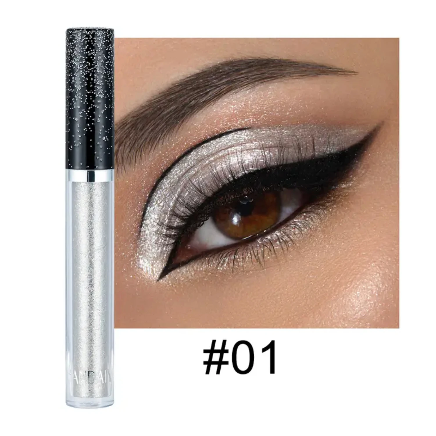 Diamond Glittering Liquid Eyeshadow for Tear Bag Makeup - 12 Vibrant Colors, Shimmery Pearly Eye Makeup for Lying Silkworm Tears