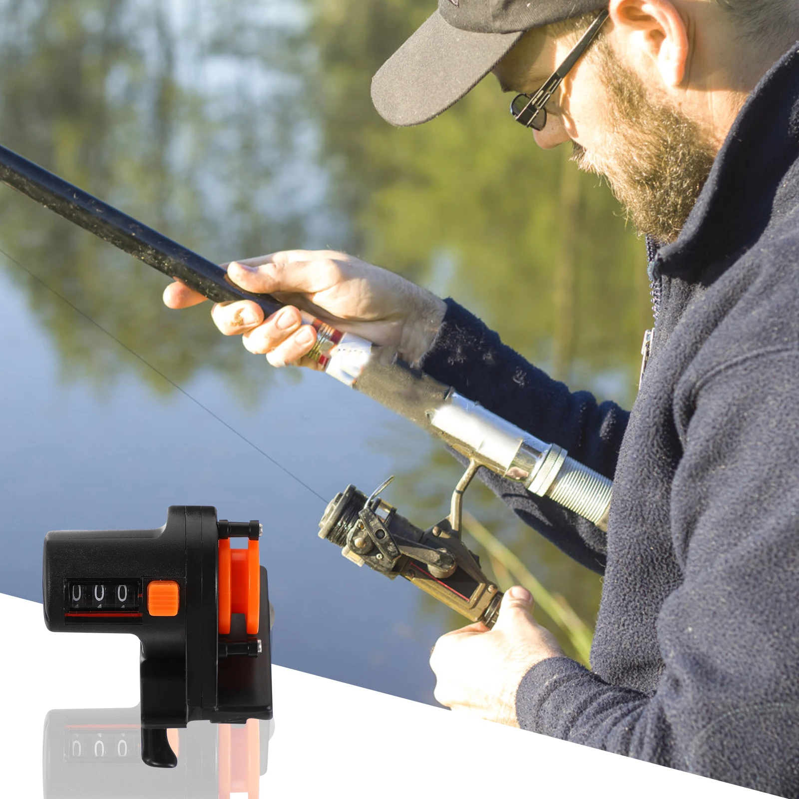 

Plastic Fish Length Measurer Fishing Wire Length Measurer Bidirectional Fishing Wire Counter Compact Durable Tool Gauge