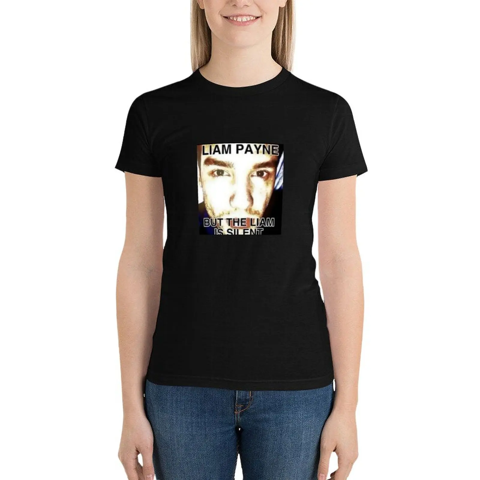 Liam Payne but the Liam is silent T-Shirt Blouse Aesthetic clothing korean fashion tees Women clothes