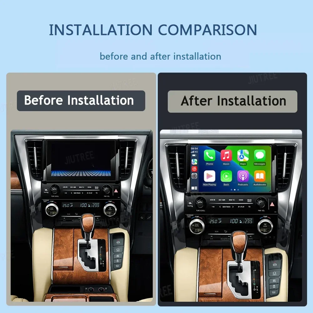 Linux System Android Auto For Toyota Alphard 2020-2022 Wireless Apple CarPlay Stereo Upgrade Oem screen Retrofit