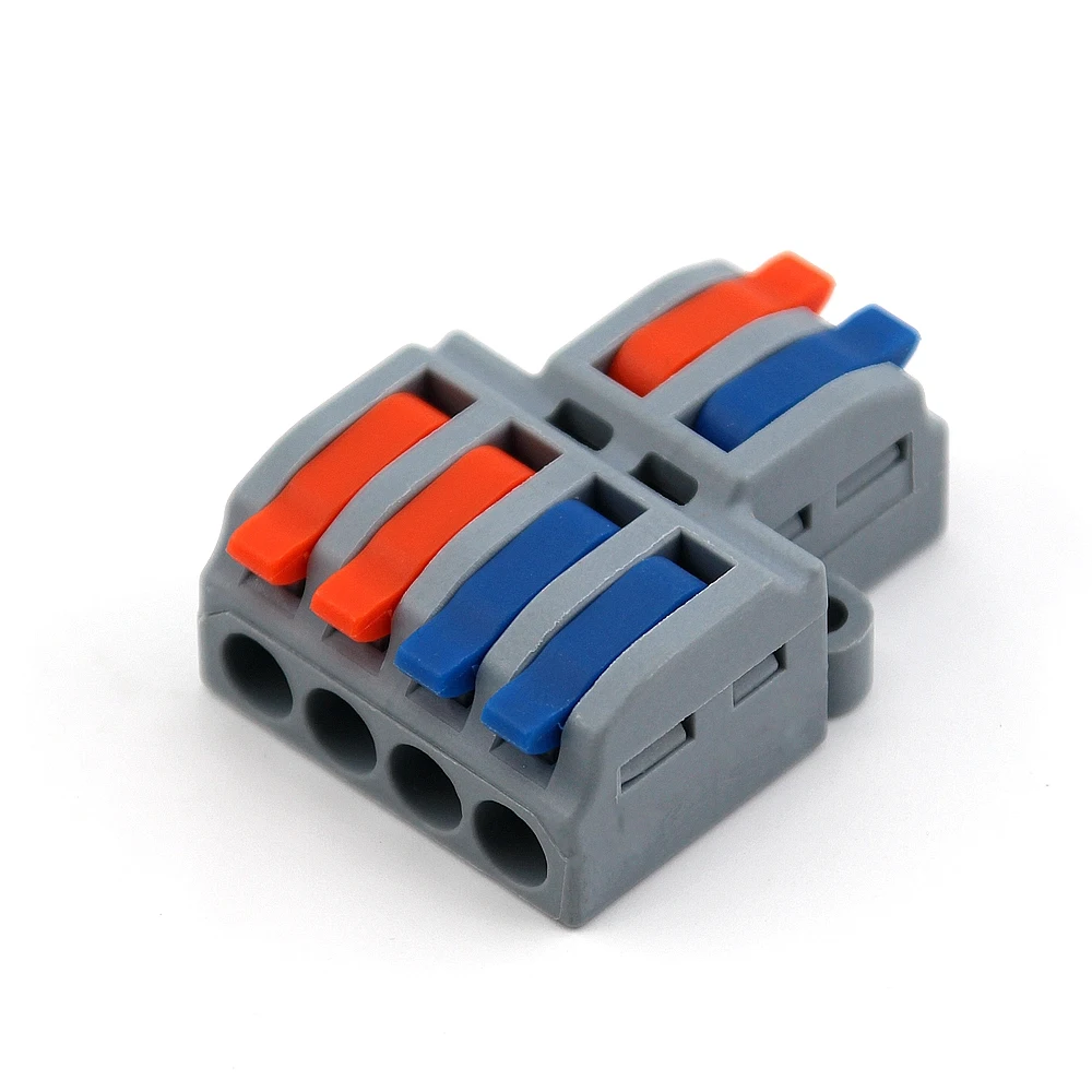 Fast Wiring Cable Connectors Push-in 6mm² Lever Wire Quick Connectors Universal Compact Splitter Electrical Terminals Blocks