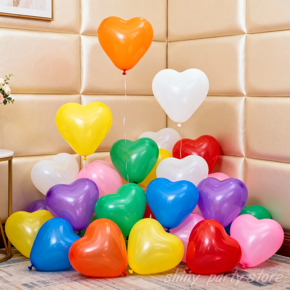 10/20/50 個 10 インチ ハート型バルーン ラブ ラテックス ヘリウムバルーン ベビー記念日 誕生日 結婚式 バレンタインデー 婚約