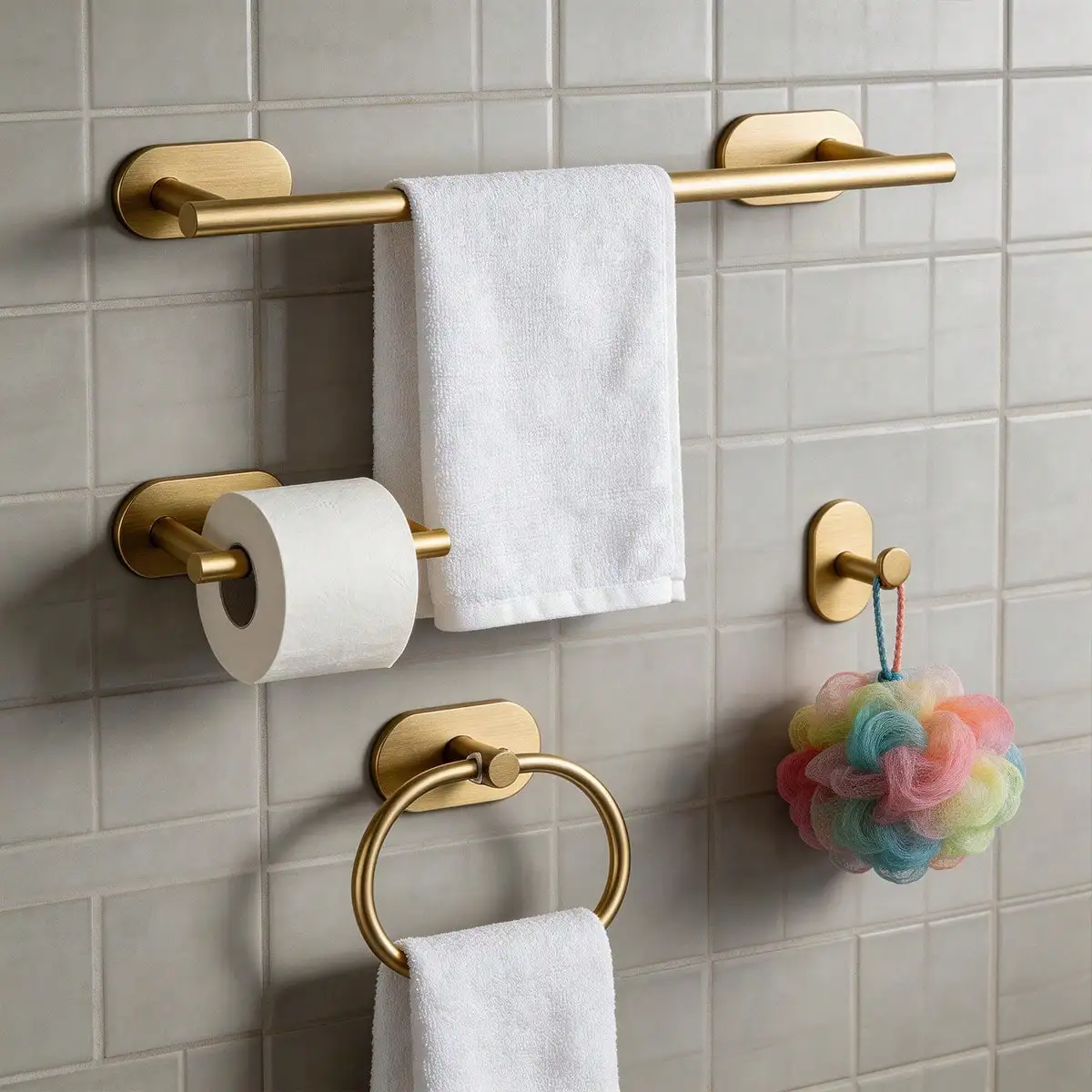 

4pcs Floating Shelves, Bathroom Organizer, Rustic Board Shelves, Wall Hanging, Wall Art,