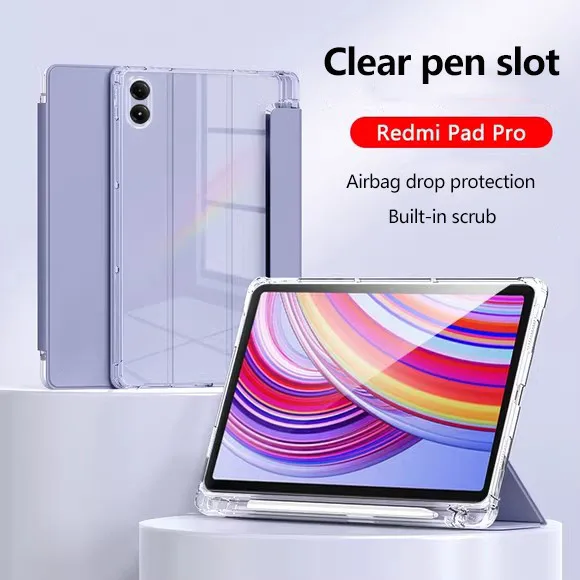 

Чехол для Redmi Pad Pro 12.1 2024 SE 8.7 11 Smart Cover со слотом для ручки для Xiaomi Poco Pad 12.1 5G 7 Pro 11,2 2024 5 6 6S Pro