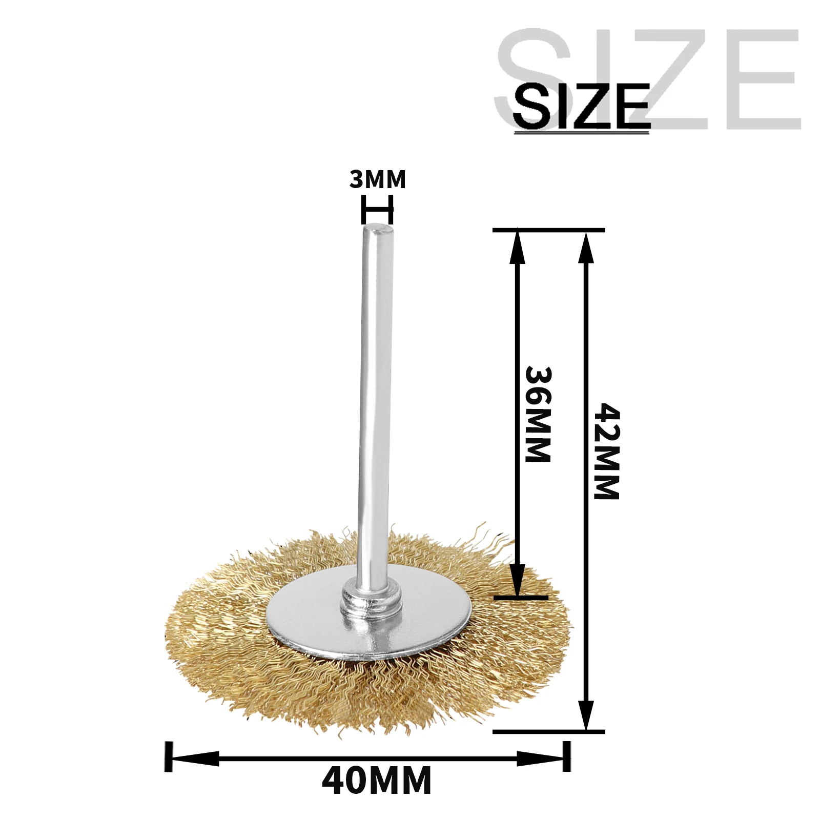 10/20/30 stücke Messing Pinsel 38x3mm Draht Pinsel Bohrer Mini Polieren Werkzeug Dremel Präzisions Werkzeuge für Metall Rost Entfernung Polnischen Sauber