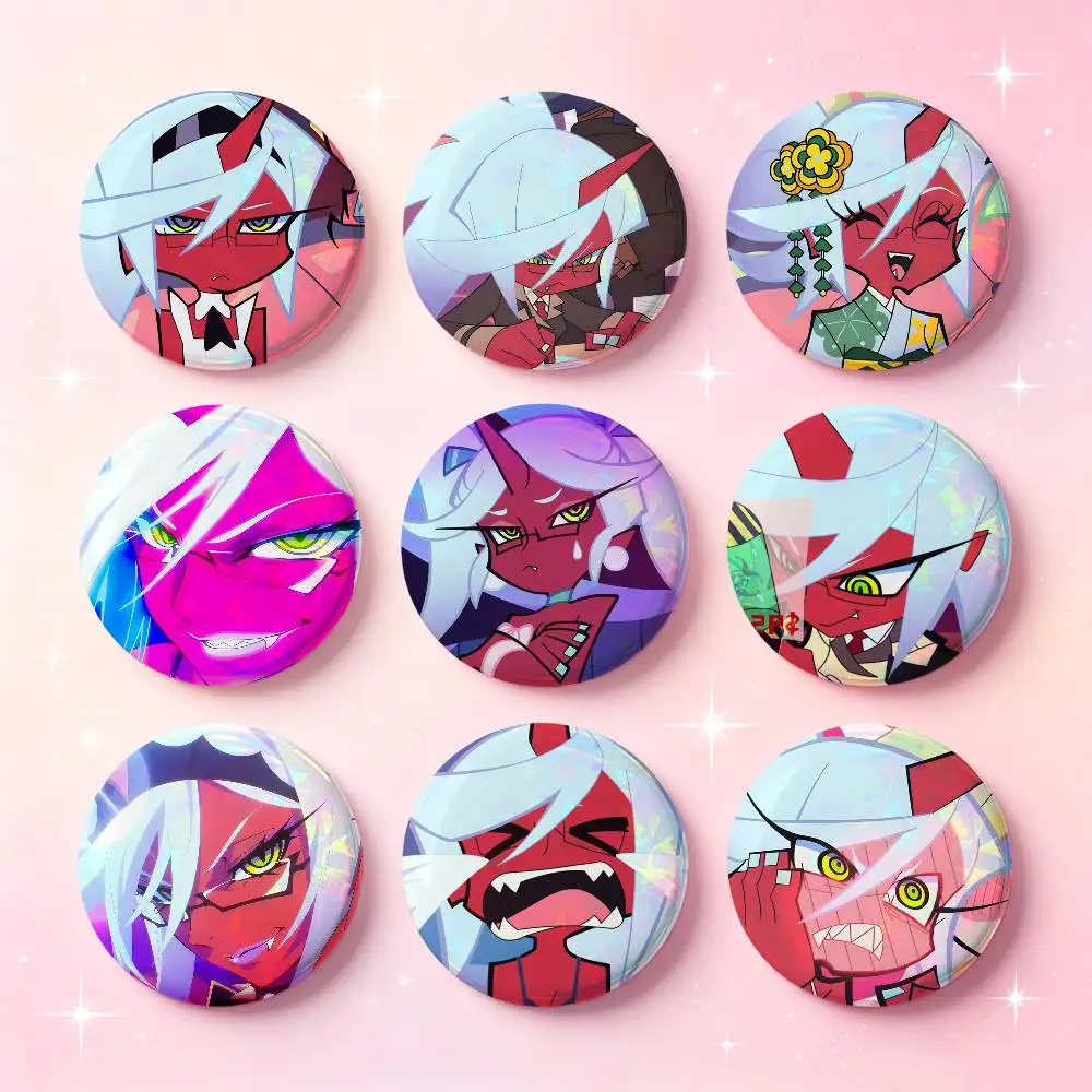 Kneesocks Demon Anime Figure Badges 25 32 44 58 75 Mm Round Cosplay Pin Bag Decor Fans Collect Friends Gifts Brooch Souvenir