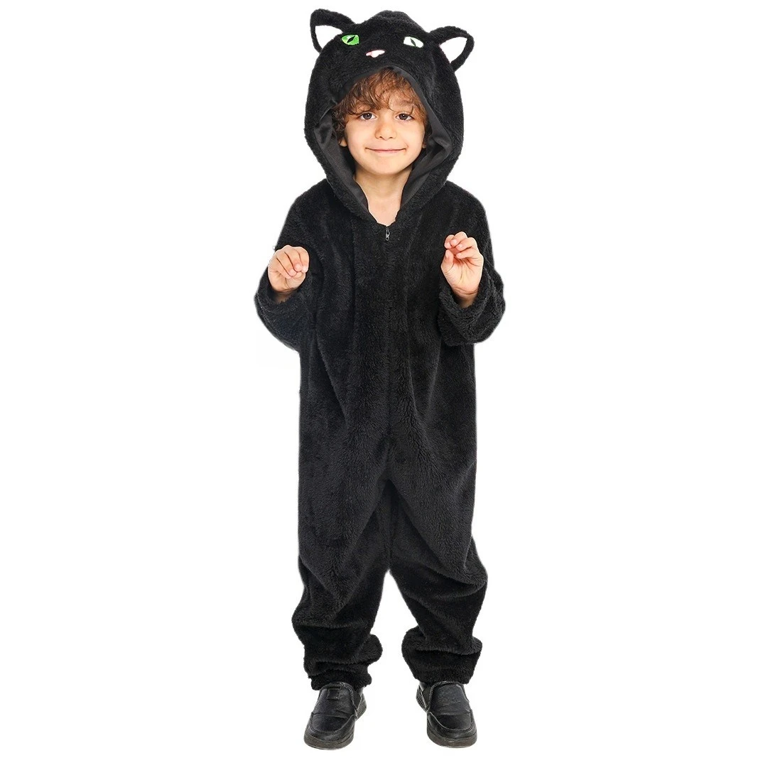 

Halloween Cat Cosplay Costume Boys Girls Animals Role Playing Jumpsuit Children Kindergarten Stage Performance Outfit