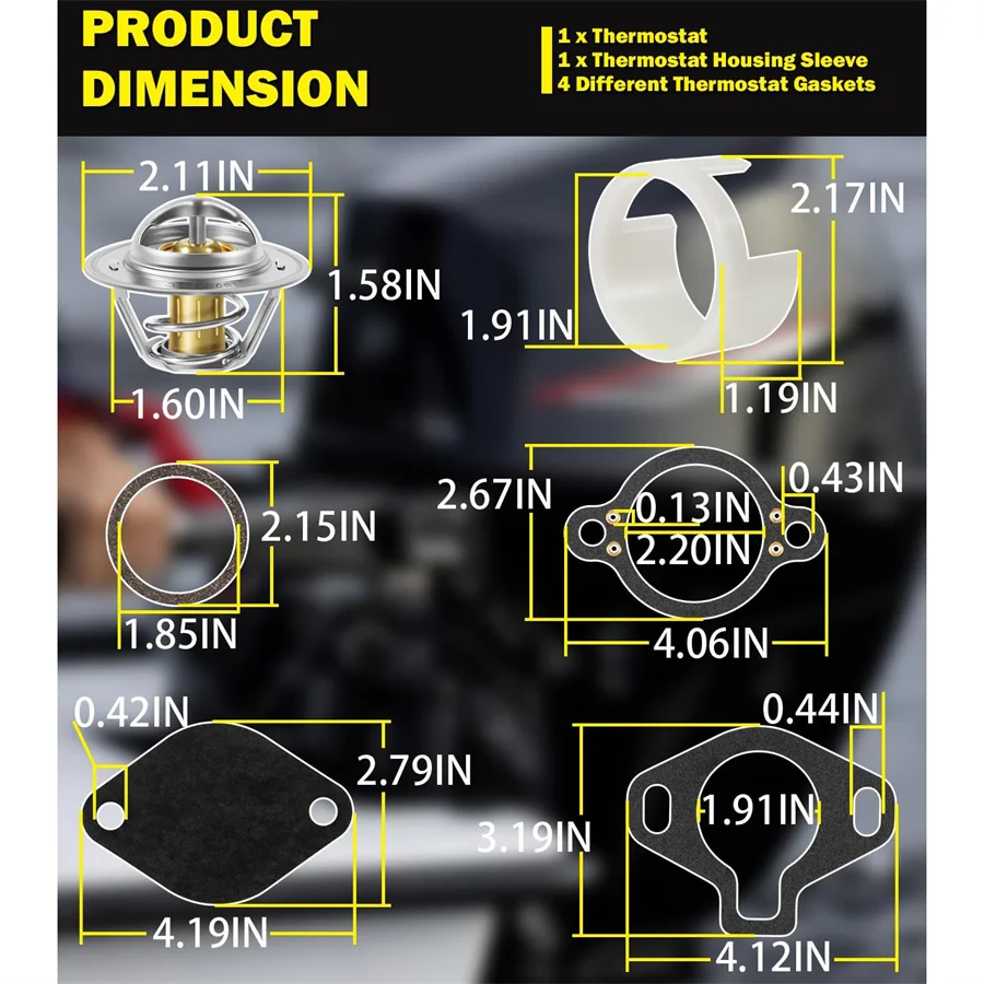 807252Q5 Thermostat-Kit 160 ° Mit Dichtungshülse 23-806922 für Sierra Mercruiser V6 V8 4.3L 5.0L 5.7L 7.4L 8.2L Motor 807252T5 – Detail 6
