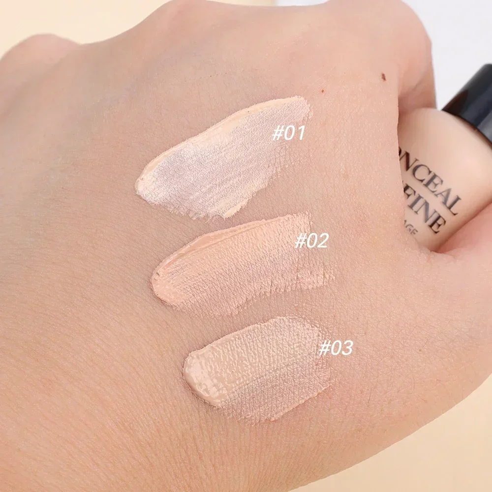 Mini Liquid Concealer Foundation Cream Texture Covers Acne Marks Dark Circle Multifunction Face Makeup Lasting Brighten Cosmetic