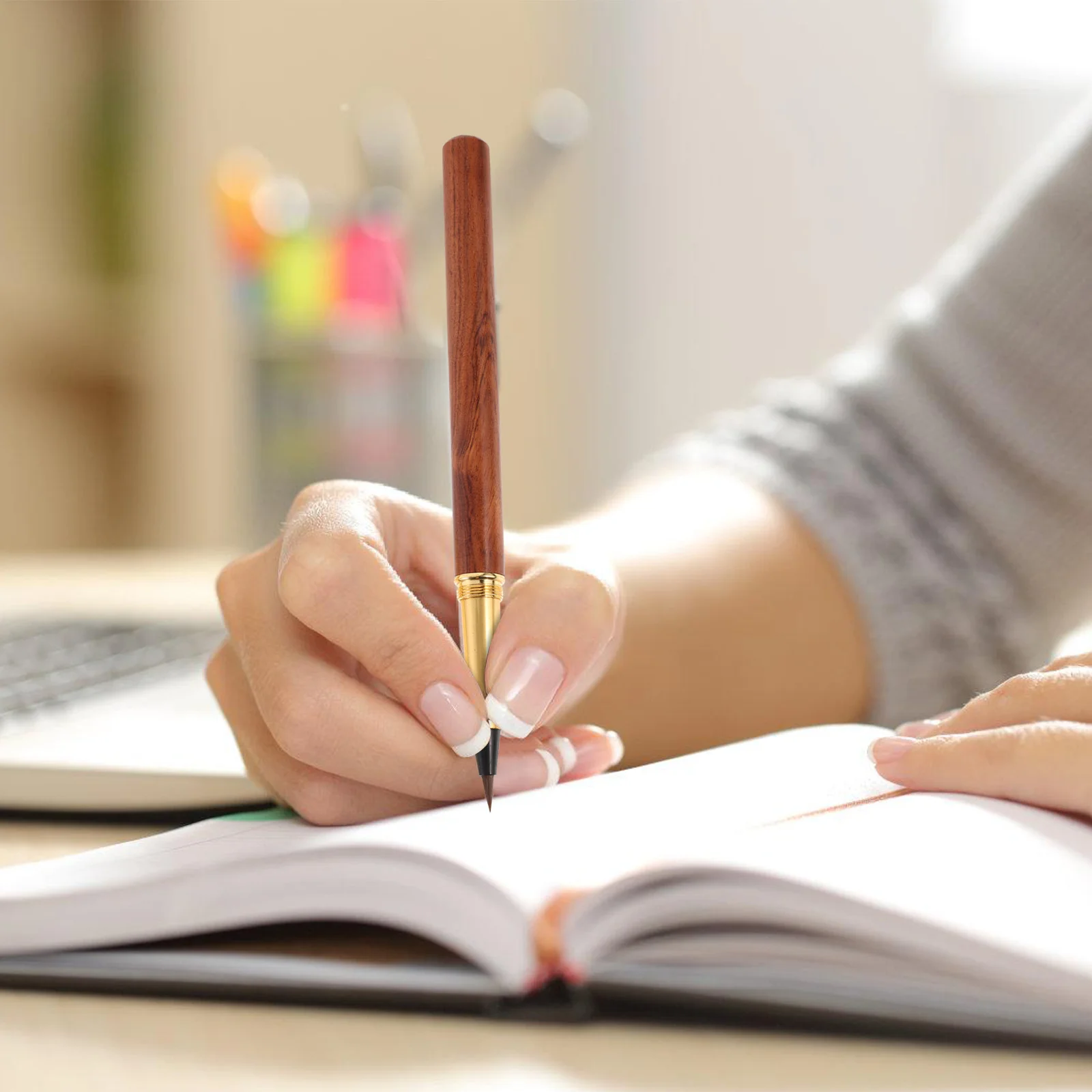 

Calligraphy Fountain Pen Portable Brush Pens Paint Refillable Soft Water for Watercolor Caligraphy Painting