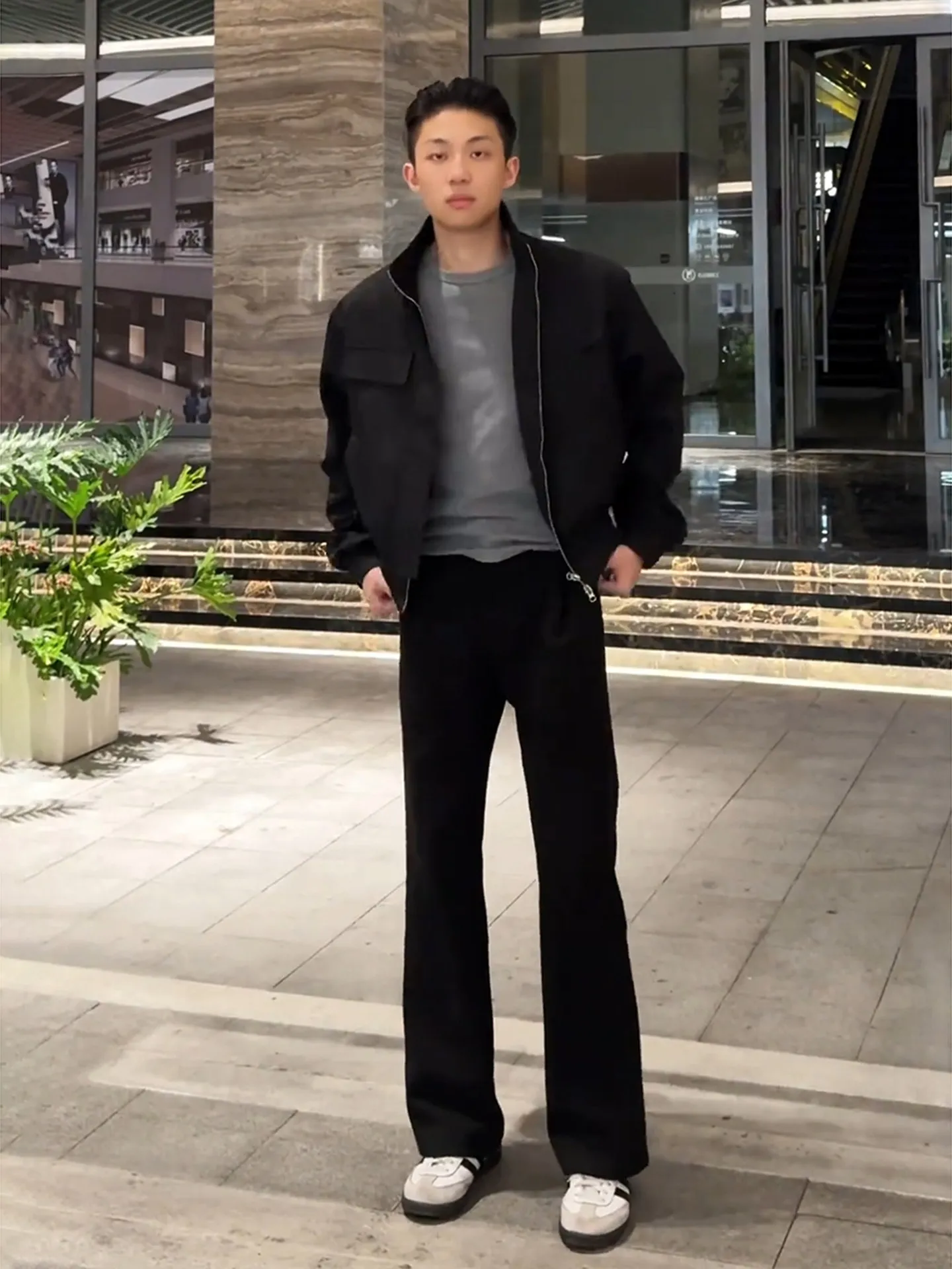 

Bla Woolen Bell Bot Men's Winter Thi Warm Slim Fit Pants American Vibe Narrow Straight Knife Pants Casual Youth Trend