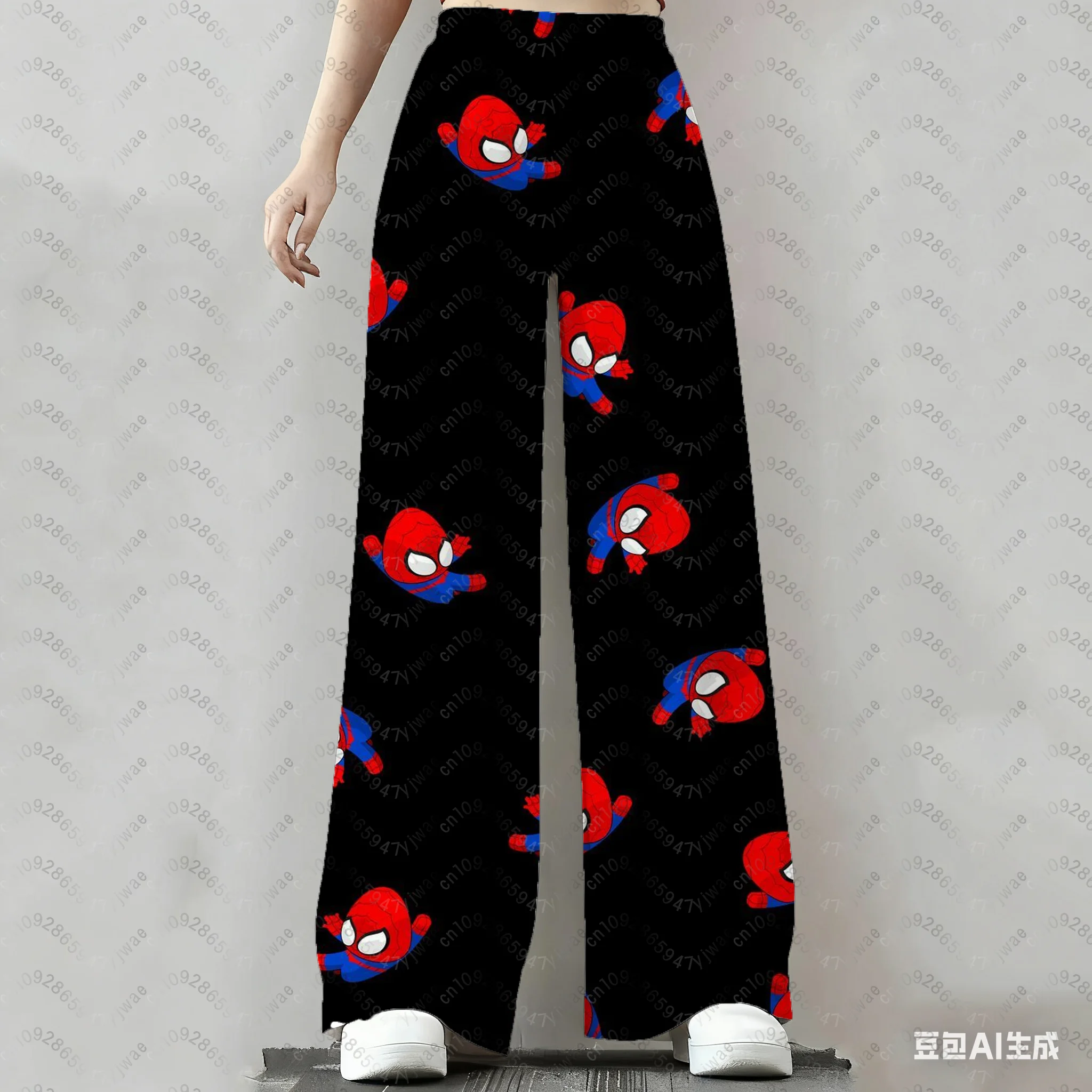 Pantalones largos con estampado 3D para mujer y niña, pantalones informales para jóvenes, pantalones de pijama, pijamas de Spider-Man con dibujos animados para Otoño e Invierno