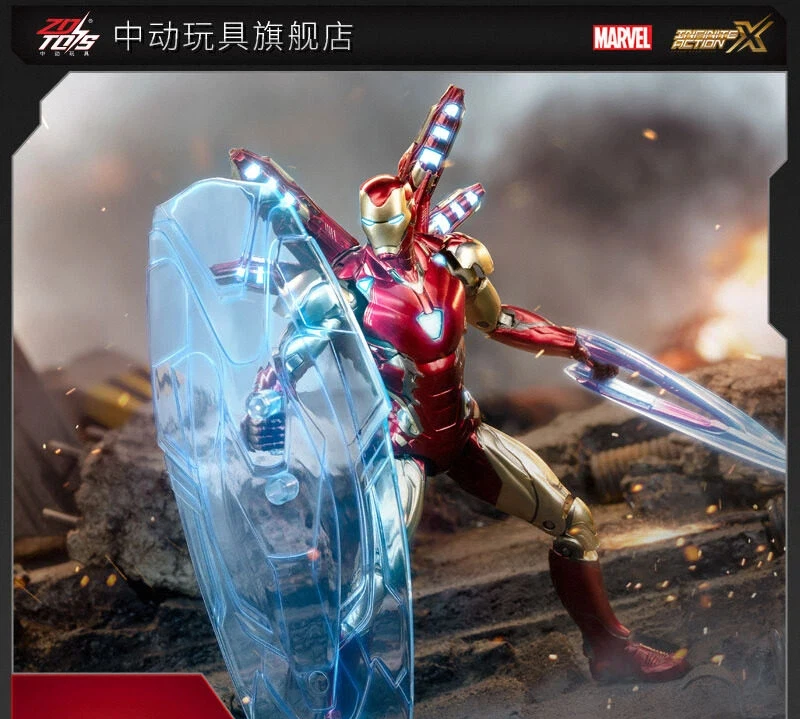 

ZD TOYS Iron Man Mk85 Action Figure 7 Inch Articulated Marvel Official Licensed New Upgraded Version With Accessories For Adult