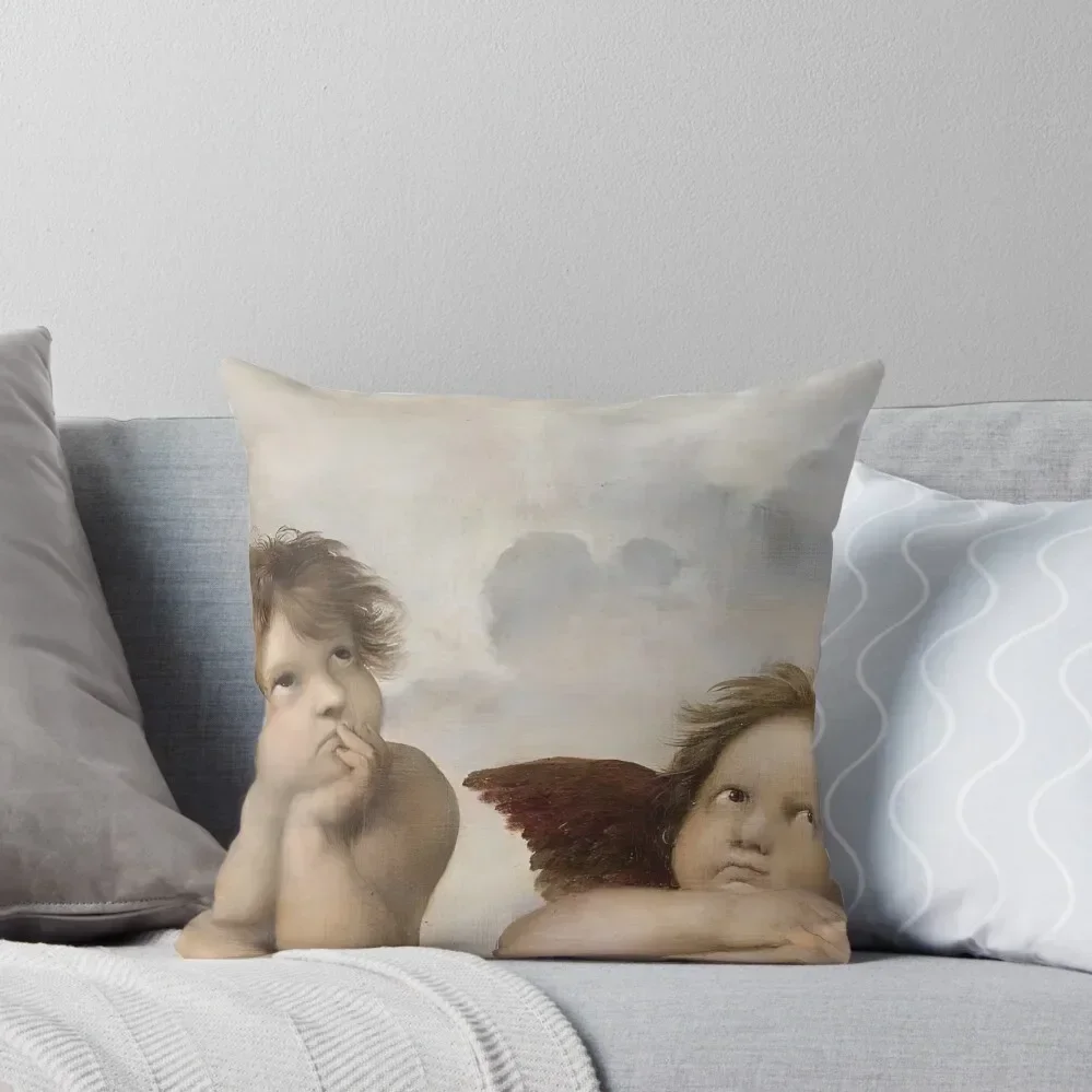 

Raphael's Angel Cherubs Throw Pillow Cushions For Sofa Pillows Aesthetic christmas decorations 2025 pillow