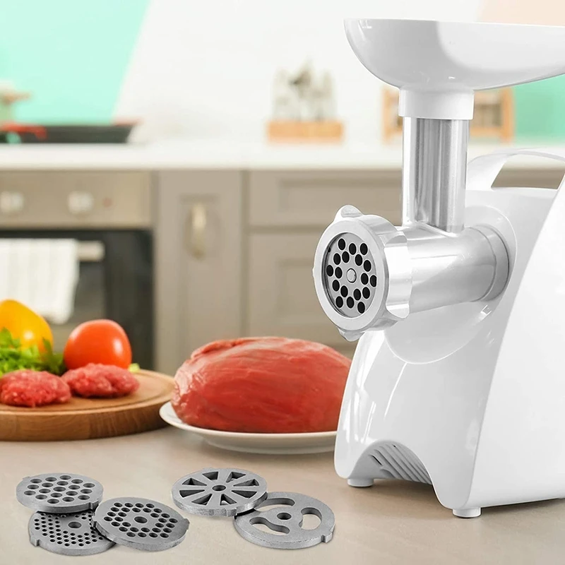[B25B!】 10Pcs Meat Grinder Blades Set, Stainless Steel Meat Grinder Plate Discs Sausage Stuffer Ring Food Grinding Blades
