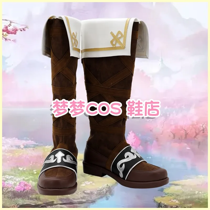 Fire Emblem Shadow Dragons e la lama della luce Marth Scarpe cosplay Stivali Stivali di ruolo per feste di carnevale di Halloween