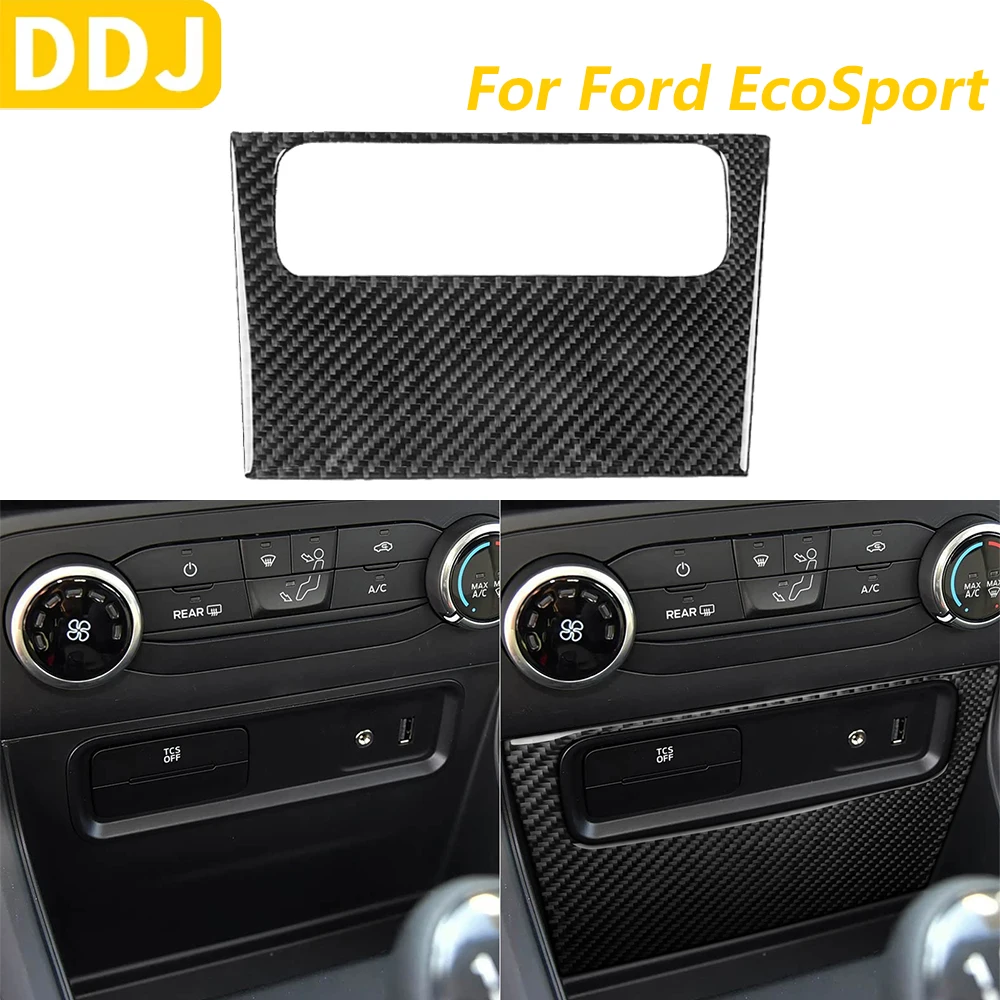 

Для Ford EcoSport 2018-2025 центральная консоль из углеродного волокна USB-интерфейс рамка панель крышка отделка автомобильные аксессуары декоративная наклейка
