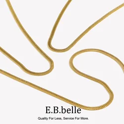 E.B.belle Latest Fashion Trendy Stainless Steel Fox Tail Chain Necklace Gold Plated Silver Color Choker Bracelet Foot Chain