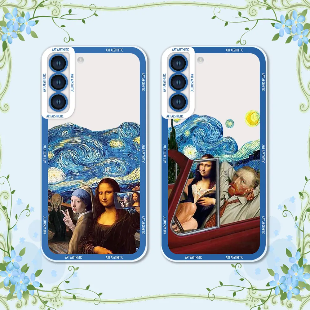 Van Gogh Mona Lisa Art Phone Case For Samsung Galaxy A81 A11 A10S A10 A03 A03S A02 M60 M23 M22 M12 M11 M02 J7 J6 J5 J4 J2 Cover