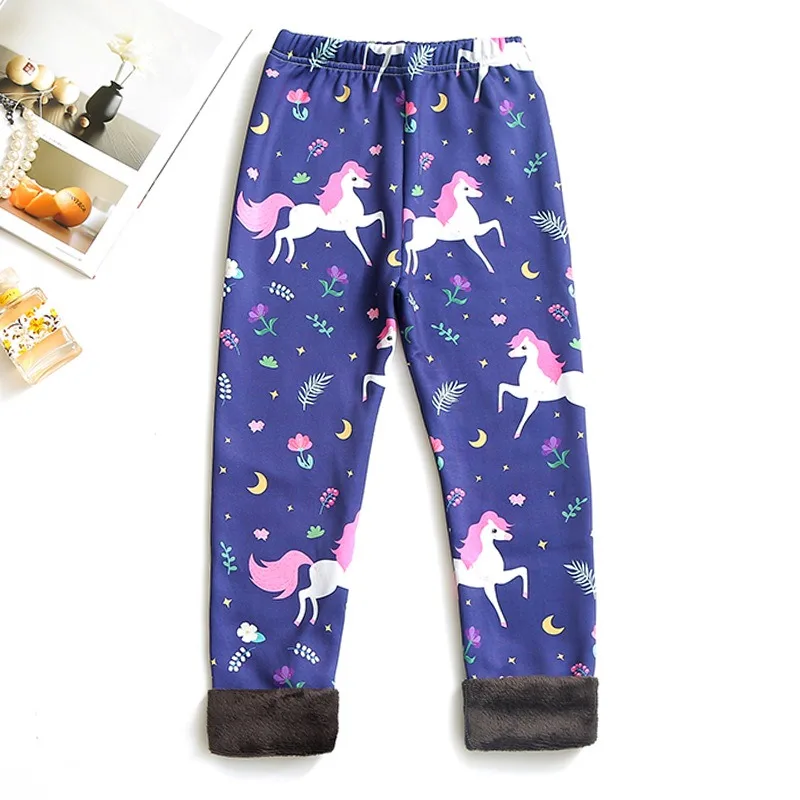 Pantaloni per ragazze autunno inverno Leggings per neonate spessi pantaloni per bambini leopardati caldi ragazza più pantaloni a fiori Vintage per bambini in velluto